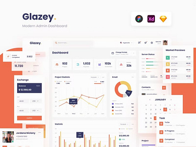 Glazey - Professional Modern Admin Dashboard