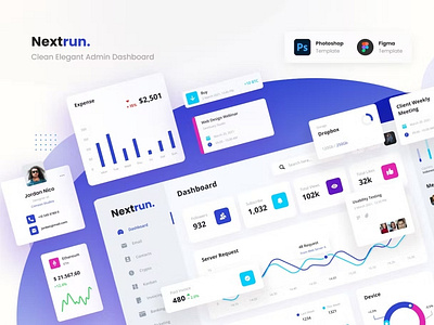 Nextrun - Neat Clean and Elegant Admin Dashboard