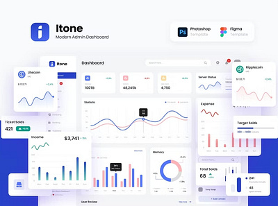 Itone - Modern and Dynamic Admin Dashboard Graphs admin analytics app dashboard dashboard design data design graphs graphs design graphs designs interface landing minimal saas ui ui design user ux ux design website