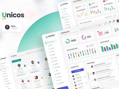 Unicos - Professional Modern Admin Dashboard Figma Graphs admin analytics app dashboard dashboard design data design graphs graphs design graphs designs interface landing minimal saas ui ui design user ux ux design website