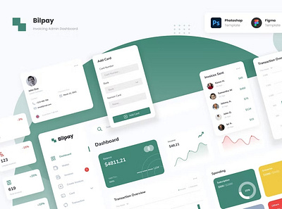 Bilpay - Invoicing Admin Dashboard Template Graphs admin analytics app dashboard dashboard design data design graphs graphs design graphs designs interface landing minimal saas ui ui design user ux ux design website