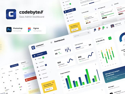 Codebyte - Saas Admin Dashboard UI Graphs