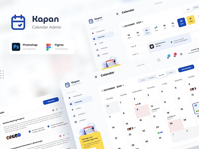 Kapan - Calendar Admin Dashboard UI Graphs