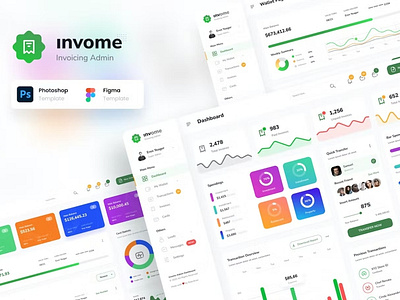 Invome - Invoicing Admin Dashboard Graphs