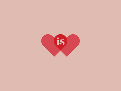 Love is. brand branding design designer graphic design heart hearts icon logo love sweethearts valentines