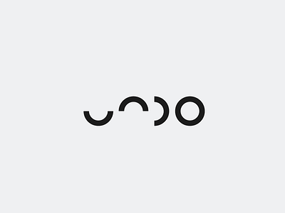 Undo Studio brand branding custom design flat geometric graphic design identity letter logo minimal shapes simple studio typographic typography unique
