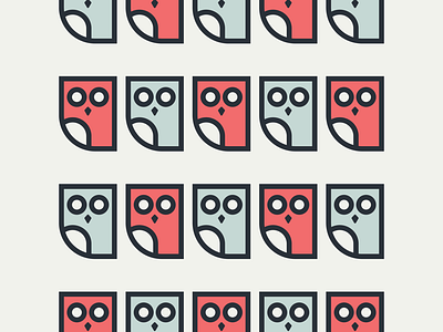 OWLs animals bird brand branding design flat icons identity logo minimal owl simple strategy