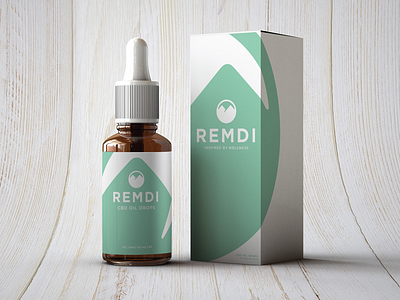 Remdi Packaging. brand branding cbd flat icon logo mark minimal packaging