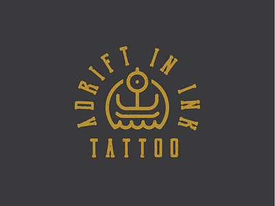 Adrift In Ink boat branding design floating identity logo norse rune shop tattoo viking