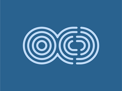 OCD icon letter lettering lines logo ocd type