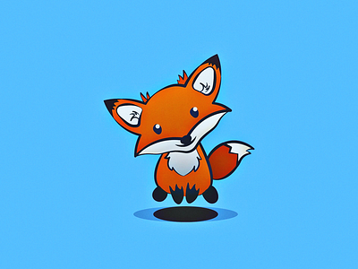 Red fox sticker