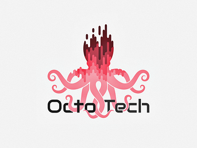 Octo-Tech logo design art branding graphic design illustration logo vector