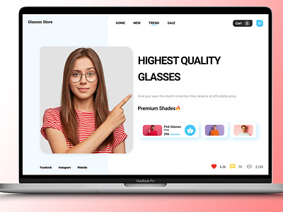 Glasses shop website