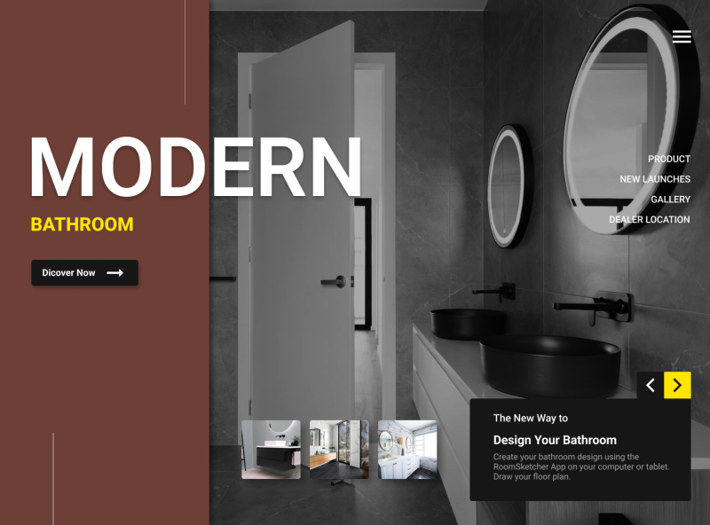 Modern Bathroom site by Mehrab on Dribbble