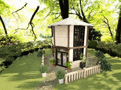 Tiny House Exterior Design 3d modeling 3d rendering architecture design edesign sustainable tiny house