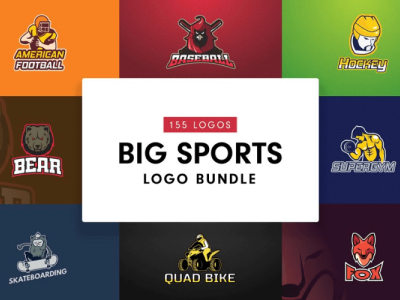 The Big Sports Logo Bundle logo template logo templates photoshop psd sports sports logo template templates