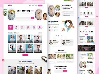 Pet Map Landing Page amimalcare animal catfood colorful desktop design dog dog lovers home page landing page pet pet food pet health petshop petweb ux ui veterinarian veterinary web design website concept webste design