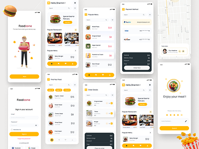 Food Order & Delivery App chef delivery design eating fast food food food delivery food delivery application food design food order interactive design like foodpanda like zomato mobile app ui online food ui ui design ui trends2022 user interface ux design