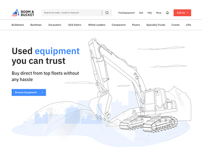 Landingpage for Heavy Equipment build building carrier contrator energy futuristic heavy heavy vehicles icons illustration infrastructure landing landingpage qruipment sand carrier screen skills tire vehicles construction