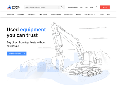 Landingpage for Heavy Equipment