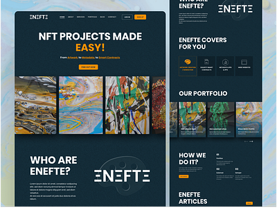 ENEFTE - NFT Marketplace Landing Page website