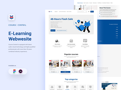 Course Central - Online Course Landing Page