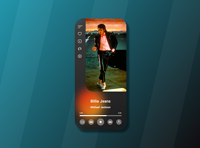 Music player 009 dailyui dailyui009 design gradient mask michael jackson music music player player ui vector