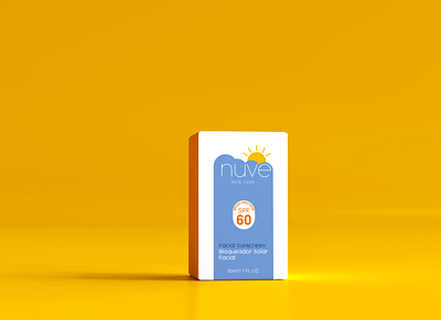 Sunscreen Nuve branding design logo mockup skincare