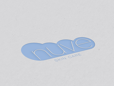 Nuve on paper mockup branding design logo mockup skincare