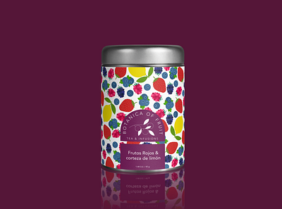 Berries & Lemon Infusion brand branding design logo mockup product tea