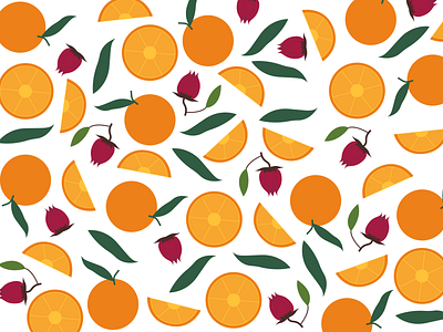 Orange & Jamaica Pattern branding fruit illustration illustrator pattern