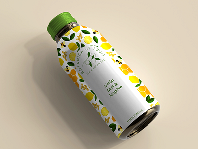 Bottled Infusion: Lemon, Honey & Ginger branding ginger honey infusion logo product tea