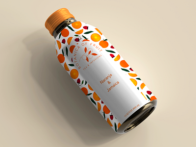 Bottled Infusions: Orange & Jamaica brand branding design label logo logodesign mockup product tea