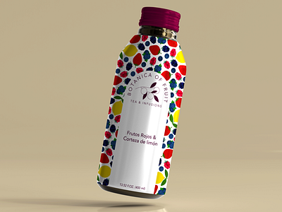 Bottled Infusions: Berries & Lemon brand branding design illustrator logo mockup photoshop productdesign tea
