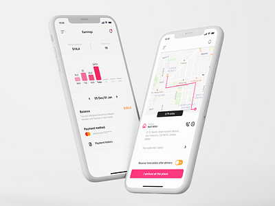 Delivery apps app application delivery earnings graphic design interface mobile ui ux