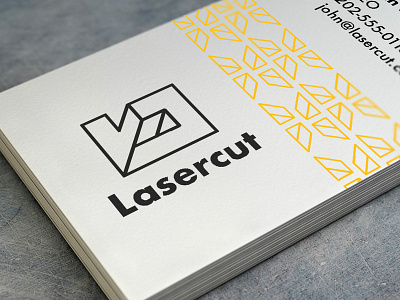 Lasercut - Business Card branding business card design logo logo challenge logocore