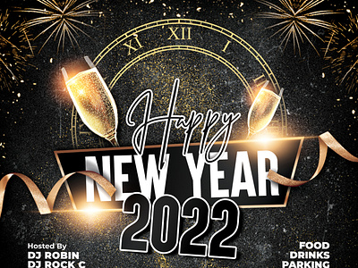 Happy New Year Eve party flyer