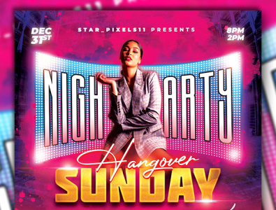 Night Club Party Flyer Template artist flyer club flyer dj flyer event flyer nightclub