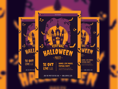 Free Halloween Party Flyer PSD Template by Star_Pixels11 on Dribbble
