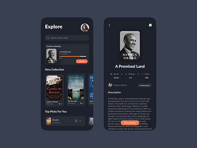 E-Book App app app design book app books e book ebook education minimal mobile mobile ui online book reading app simple ui uiux ux