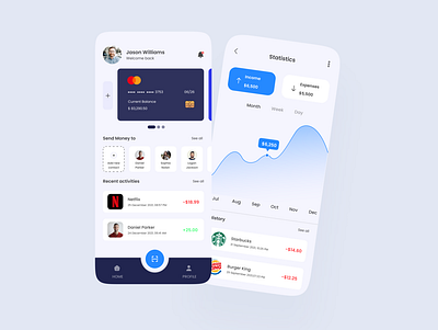 Finance App app bank app banking design digital expenses finance app management mobile mobile app money money app payment statistics ui uiux ux wallet