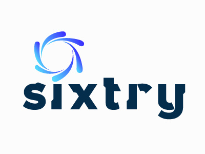 six try  logo design concept