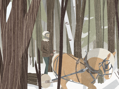 woodsman thesis illustration forest horse lumberjack trees vector illustration woodsman