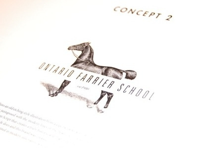 Ontario Farrier School rebrand 2 blacksmith branding farrier horses identity logo rebrand school