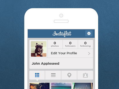 Instagram Flat Redesign flat design instagram ui
