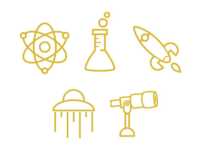 Space&Science icons illustration lineart