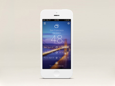 iOS7 Weather app ui utility