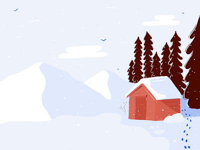 Greetings from Lapland company finland illustration kuusamo lapland messagebird procreate snow trip