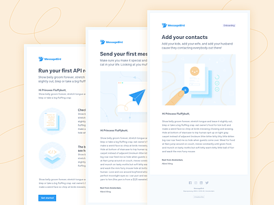 Onboarding Illustrations bird emails getting illustrations message messagebird onboarding sms started templates
