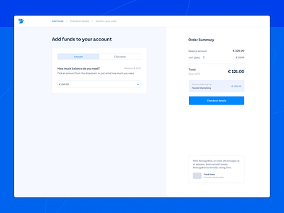 Payment Flow amsterdam balance bird checkout communications dashboard flow icons message messagebird order pay payment payments sms top up ui ux